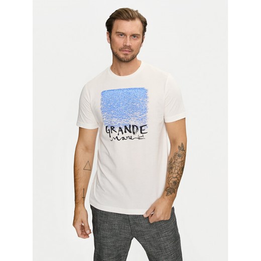Gant T-Shirt 2003283 Écru Regular Fit ze sklepu MODIVO w kategorii T-shirty męskie - zdjęcie 182750437