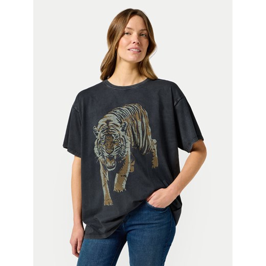 Wrangler T-Shirt 112356445 Czarny Oversize ze sklepu MODIVO w kategorii Bluzki damskie - zdjęcie 182750488