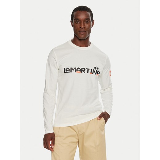 La Martina Longsleeve ZMR008 JS206 Biały Regular Fit ze sklepu MODIVO w kategorii T-shirty męskie - zdjęcie 182750546