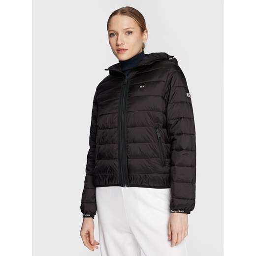 Tommy Jeans Kurtka przejściowa Quilted Tape DW0DW15168 Czarny Regular Fit ze sklepu MODIVO w kategorii Kurtki damskie - zdjęcie 182750547