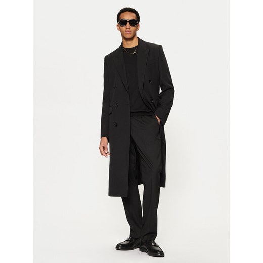 AMI PARIS Płaszcz przejściowy HCO319.WV0037 Czarny Regular Fit ze sklepu MODIVO w kategorii Płaszcze męskie - zdjęcie 182750588