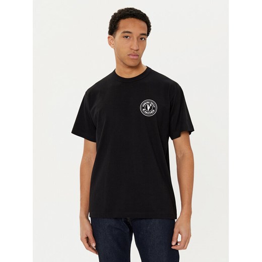 Versace Jeans Couture T-Shirt 78GAHE07 Czarny Regular Fit ze sklepu MODIVO w kategorii T-shirty męskie - zdjęcie 182750705