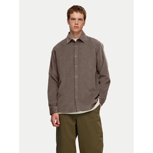 Selected Homme Koszula Gowen 16090182 Szary Regular Fit ze sklepu MODIVO w kategorii Koszule męskie - zdjęcie 182750719
