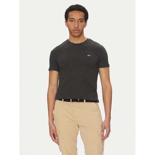 Tommy Jeans T-Shirt Jaspe DM0DM20363 Czarny Slim Fit ze sklepu MODIVO w kategorii T-shirty męskie - zdjęcie 182750845