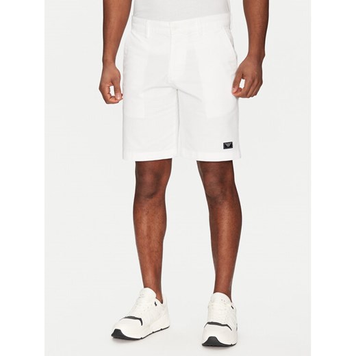 Emporio Armani Underwear Szorty materiałowe EM000591 AF12336 U0002 Biały Regular Fit ze sklepu MODIVO w kategorii Spodenki męskie - zdjęcie 182750949
