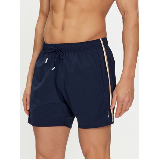 Boss Szorty kąpielowe Iconic 50491594 Granatowy Regular Fit ze sklepu MODIVO w kategorii Kąpielówki - zdjęcie 182750955