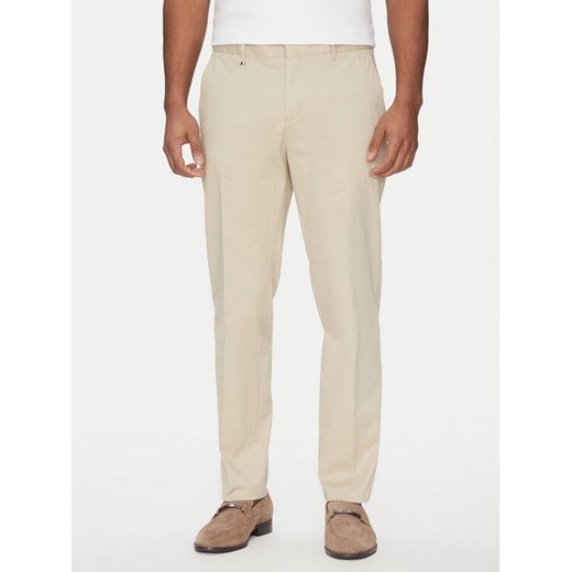 BOSS Spodnie materiałowe C-Genius 50534612 Beżowy Slim Fit ze sklepu MODIVO w kategorii Spodnie męskie - zdjęcie 182751185