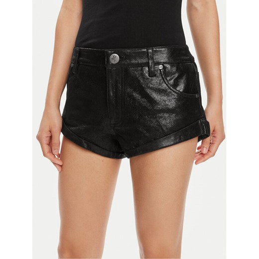 One Teaspoon Szorty skórzane Bandits 26208B Czarny Relaxed Fit ze sklepu MODIVO w kategorii Szorty - zdjęcie 182751245