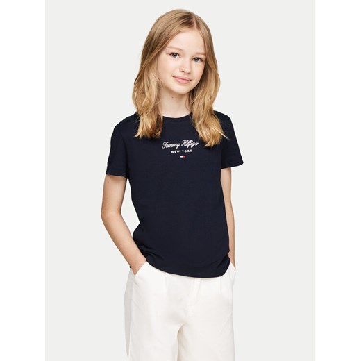 Tommy Hilfiger T-Shirt Foil KG0KG08178 M Granatowy Regular Fit Tommy Hilfiger 6Y MODIVO