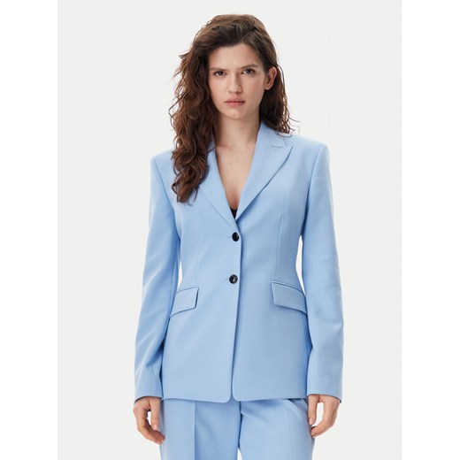 HUGO Marynarka Asmalla 50540787 Błękitny Slim Fit ze sklepu MODIVO w kategorii Marynarki damskie - zdjęcie 182751289