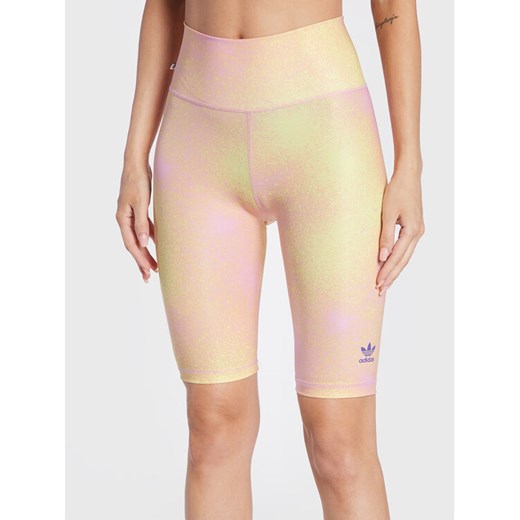 adidas Kolarki Allover Print HL6601 Żółty Slim Fit ze sklepu MODIVO w kategorii Szorty - zdjęcie 182751335