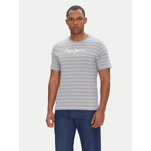Pepe Jeans T-Shirt PM509407 Niebieski Regular Fit ze sklepu MODIVO w kategorii T-shirty męskie - zdjęcie 182751365