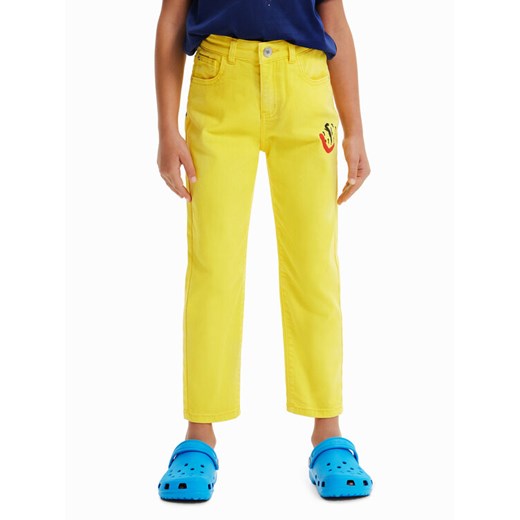 Desigual Jeansy 23SGDD03 Żółty Regular Fit ze sklepu MODIVO w kategorii Spodnie chłopięce - zdjęcie 182751425