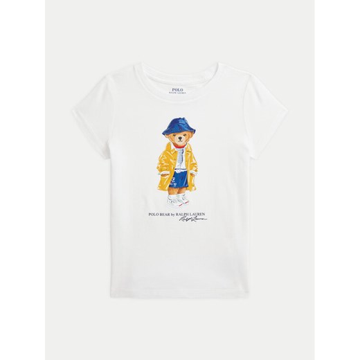 Polo Ralph Lauren T-Shirt 312957377001 Biały Regular Fit ze sklepu MODIVO w kategorii Bluzki dziewczęce - zdjęcie 182751499