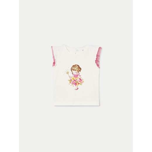Mayoral T-Shirt 1005 Biały Regular Fit ze sklepu MODIVO w kategorii Bluzki dziewczęce - zdjęcie 182751775