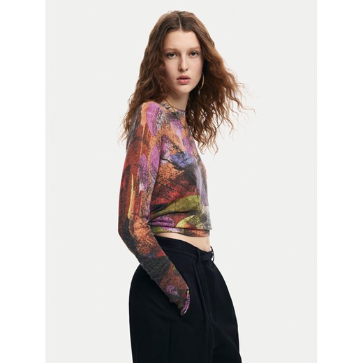 Desigual Sweter Camo Petals 24WWJF75 Kolorowy Regular Fit ze sklepu MODIVO w kategorii Swetry damskie - zdjęcie 182751815