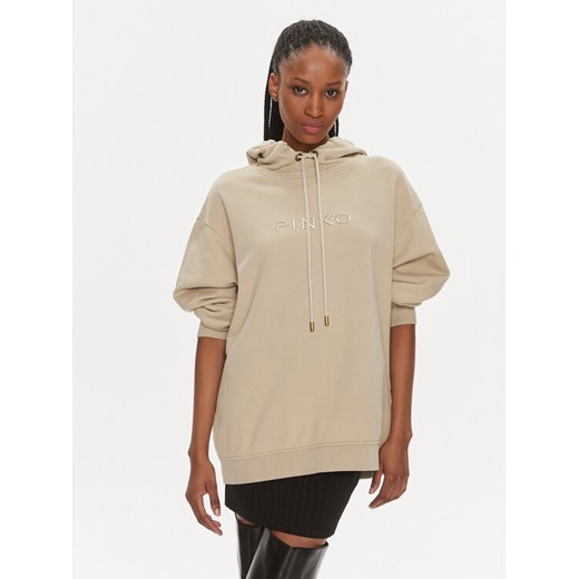Pinko Bluza Skype 101685 A1N7 Beżowy Relaxed Fit ze sklepu MODIVO w kategorii Bluzy damskie - zdjęcie 182751818