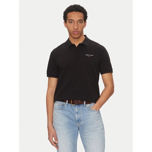 Tommy Jeans Polo Linear DM0DM20914 Czarny Regular Fit ze sklepu MODIVO w kategorii T-shirty męskie - zdjęcie 182751827