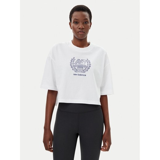 New Balance T-Shirt WT51935 Biały Oversize ze sklepu MODIVO w kategorii Bluzki damskie - zdjęcie 182751899