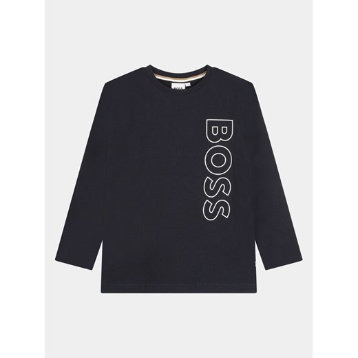 Boss Bluzka J25O68 S Granatowy Regular Fit ze sklepu MODIVO w kategorii T-shirty chłopięce - zdjęcie 182751916