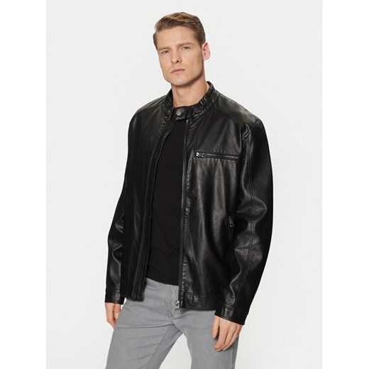 Guess Kurtka z imitacji skóry M5RL00 WGU60 Czarny Regular Fit ze sklepu MODIVO w kategorii Kurtki męskie - zdjęcie 182752068