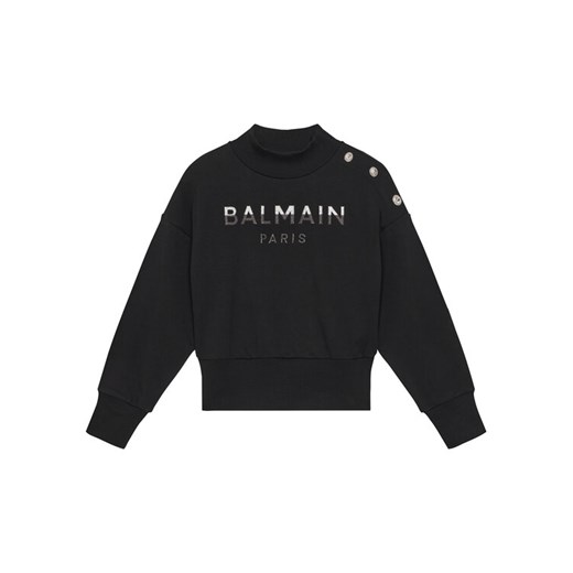 Balmain Bluza BV4A90-Z0081 Czarny Regular Fit ze sklepu MODIVO w kategorii Bluzy dziewczęce - zdjęcie 182752195