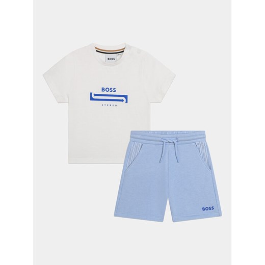 Boss Komplet t-shirt i spodenki J50626 S Niebieski Regular Fit ze sklepu MODIVO w kategorii Komplety chłopięce - zdjęcie 182752209