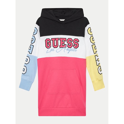 Guess Sukienka dzianinowa J4YK07 KA6R3 Kolorowy Regular Fit ze sklepu MODIVO w kategorii Sukienki dziewczęce - zdjęcie 182752248