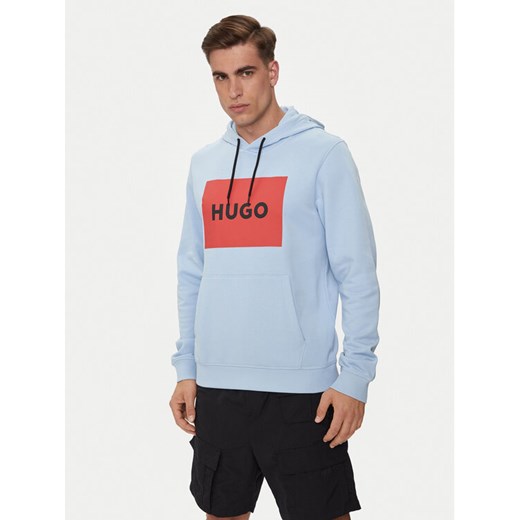 Hugo Bluza Duratschi223 50473168 Niebieski Regular Fit ze sklepu MODIVO w kategorii Bluzy męskie - zdjęcie 182752485