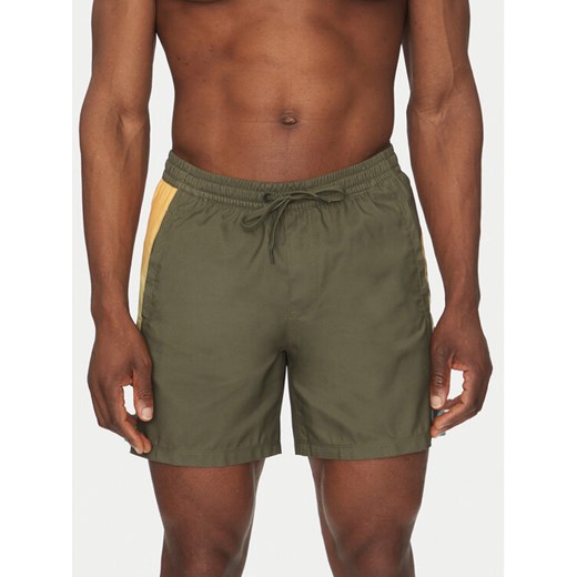 Quiksilver Szorty materiałowe EQYJV04136 Zielony Regular Fit ze sklepu MODIVO w kategorii Spodenki męskie - zdjęcie 182752508