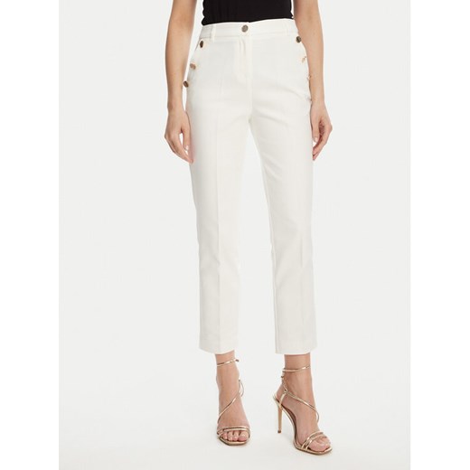 Morgan Chinosy 251-PKY.F Biały Slim Fit ze sklepu MODIVO w kategorii Spodnie damskie - zdjęcie 182752589
