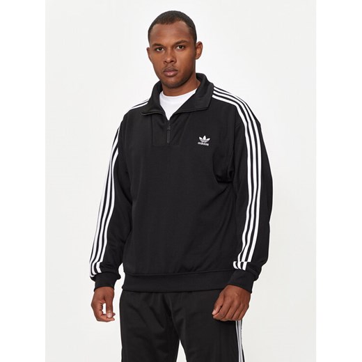 adidas Bluza adicolor Funnel IZ4803 Czarny Regular Fit ze sklepu MODIVO w kategorii Bluzy męskie - zdjęcie 182752638