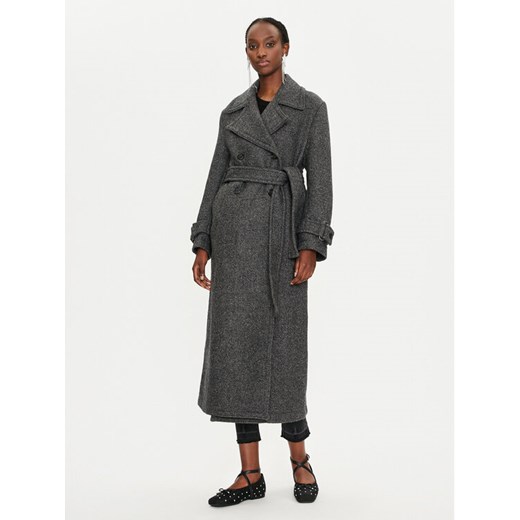 PINKO Płaszcz wełniany Calice 104041 A23R I75 Szary Regular Fit ze sklepu MODIVO w kategorii Płaszcze damskie - zdjęcie 182752649