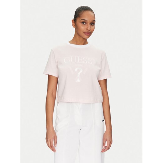 Guess T-Shirt V5GI18 I3Z14 Różowy Boxy Fit ze sklepu MODIVO w kategorii Bluzki damskie - zdjęcie 182752658