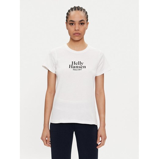 Helly Hansen T-Shirt W Core Graphic T-Shirt 54080 Biały Regular Fit ze sklepu MODIVO w kategorii Bluzki damskie - zdjęcie 182752709
