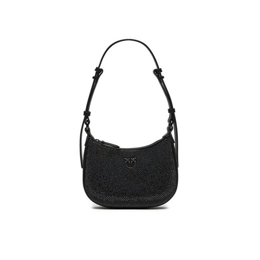 PINKO Torba PINKO BORSA HALF MOON BABY FULL STRASS BLOCK COLOR + PELLE - 103538-A21O Czarny ze sklepu MODIVO w kategorii Kopertówki - zdjęcie 182752737