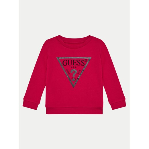 Guess Bluza K74Q12 KAUG0 Czerwony Regular Fit ze sklepu MODIVO w kategorii Bluzy chłopięce - zdjęcie 182752748
