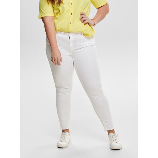 ONLY Carmakoma Jeansy Willy 15176825 Biały Skinny Fit ze sklepu MODIVO w kategorii Jeansy damskie - zdjęcie 182752876