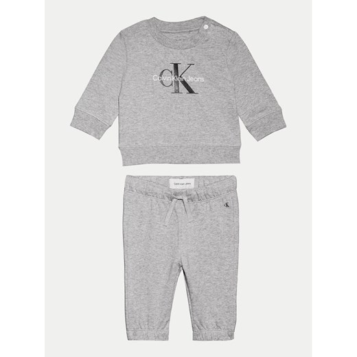 Calvin Klein Jeans Dres Monogram IN0IN00017 Szary Regular Fit ze sklepu MODIVO w kategorii Dresy dla niemowlaka - zdjęcie 182752929