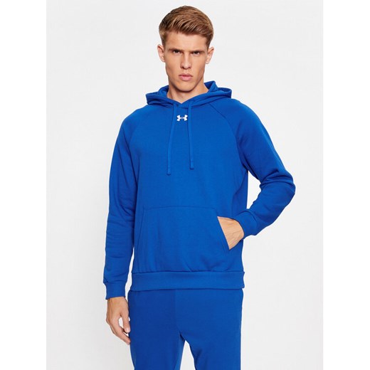 Under Armour Bluza Ua Rival Fleece Hoodie 1379757 Niebieski Loose Fit ze sklepu MODIVO w kategorii Bluzy męskie - zdjęcie 182752937