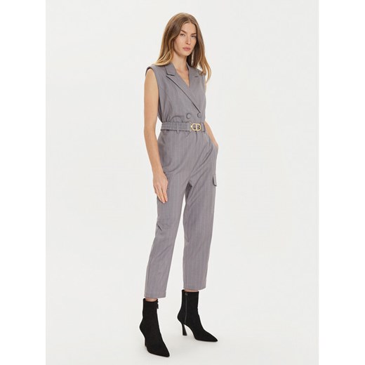 TWINSET Kombinezon 242TP2280 Szary Regular Fit ze sklepu MODIVO w kategorii Kombinezony damskie - zdjęcie 182752959