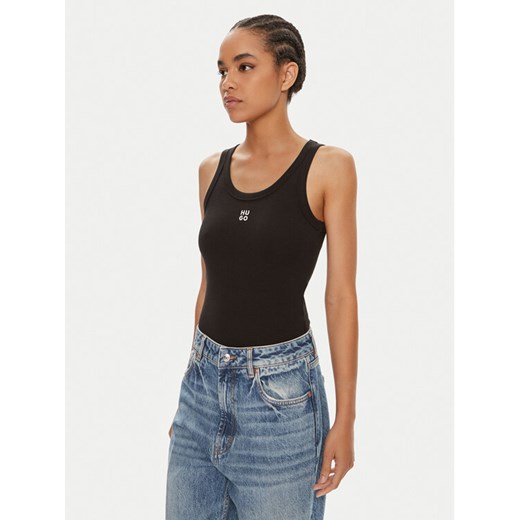 Hugo Top Datamia 50514489 Czarny Slim Fit ze sklepu MODIVO w kategorii Bluzki damskie - zdjęcie 182752966