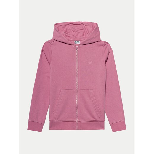 4F Bluza 4FJWSS24TSWSF0919 Różowy Regular Fit ze sklepu MODIVO w kategorii Bluzy dziewczęce - zdjęcie 182753016