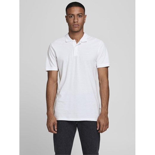 Jack&Jones Polo Basic 12136516 Biały Slim Fit ze sklepu MODIVO w kategorii T-shirty męskie - zdjęcie 182753025