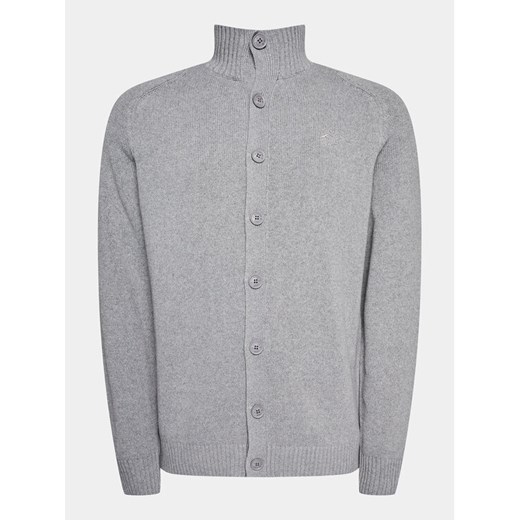 INDICODE Kardigan Escobart 35-720 Szary Regular Fit ze sklepu MODIVO w kategorii Swetry męskie - zdjęcie 182753036