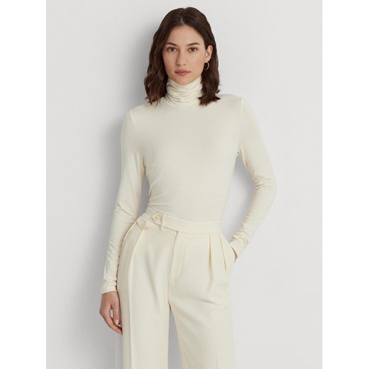 Lauren Ralph Lauren Golf 200810393004 Écru Slim Fit ze sklepu MODIVO w kategorii Swetry damskie - zdjęcie 182753106