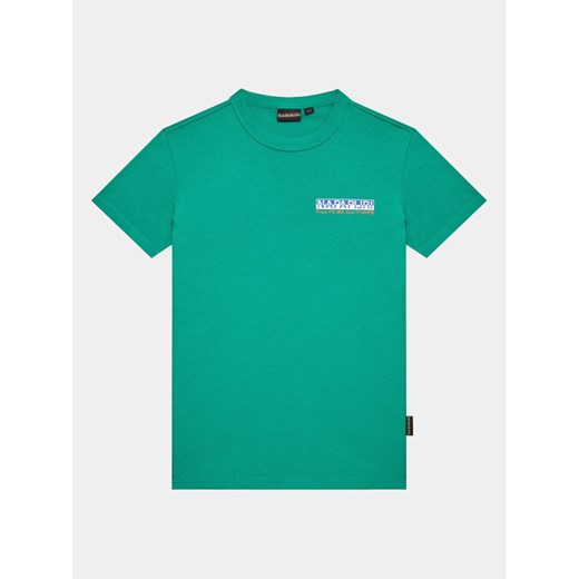 Napapijri T-Shirt NP0A4HGN S Zielony Regular Fit ze sklepu MODIVO w kategorii T-shirty chłopięce - zdjęcie 182753118