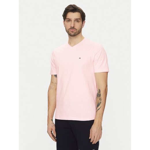 Tommy Hilfiger T-Shirt Essential MW0MW39249 Różowy Regular Fit ze sklepu MODIVO w kategorii T-shirty męskie - zdjęcie 182753128
