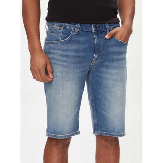 Tommy Jeans Szorty jeansowe Ronnie DM0DM18795 Niebieski Slim Fit ze sklepu MODIVO w kategorii Spodenki męskie - zdjęcie 182753147