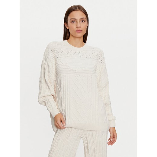 adidas Bluza JN8318 Écru Regular Fit ze sklepu MODIVO w kategorii Bluzy damskie - zdjęcie 182753228